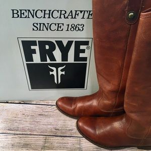 Frye Melissa button cognac boot sz6.5